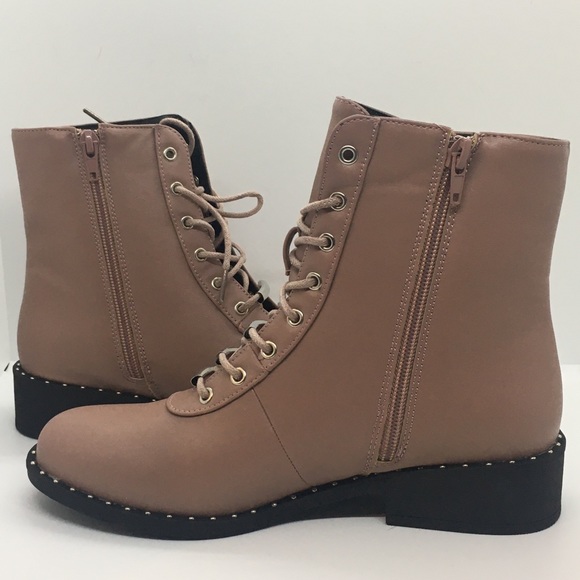 Dolls Kill Qupid Dusty Rose Pink Mauve Boots 7 - Picture 6 of 8